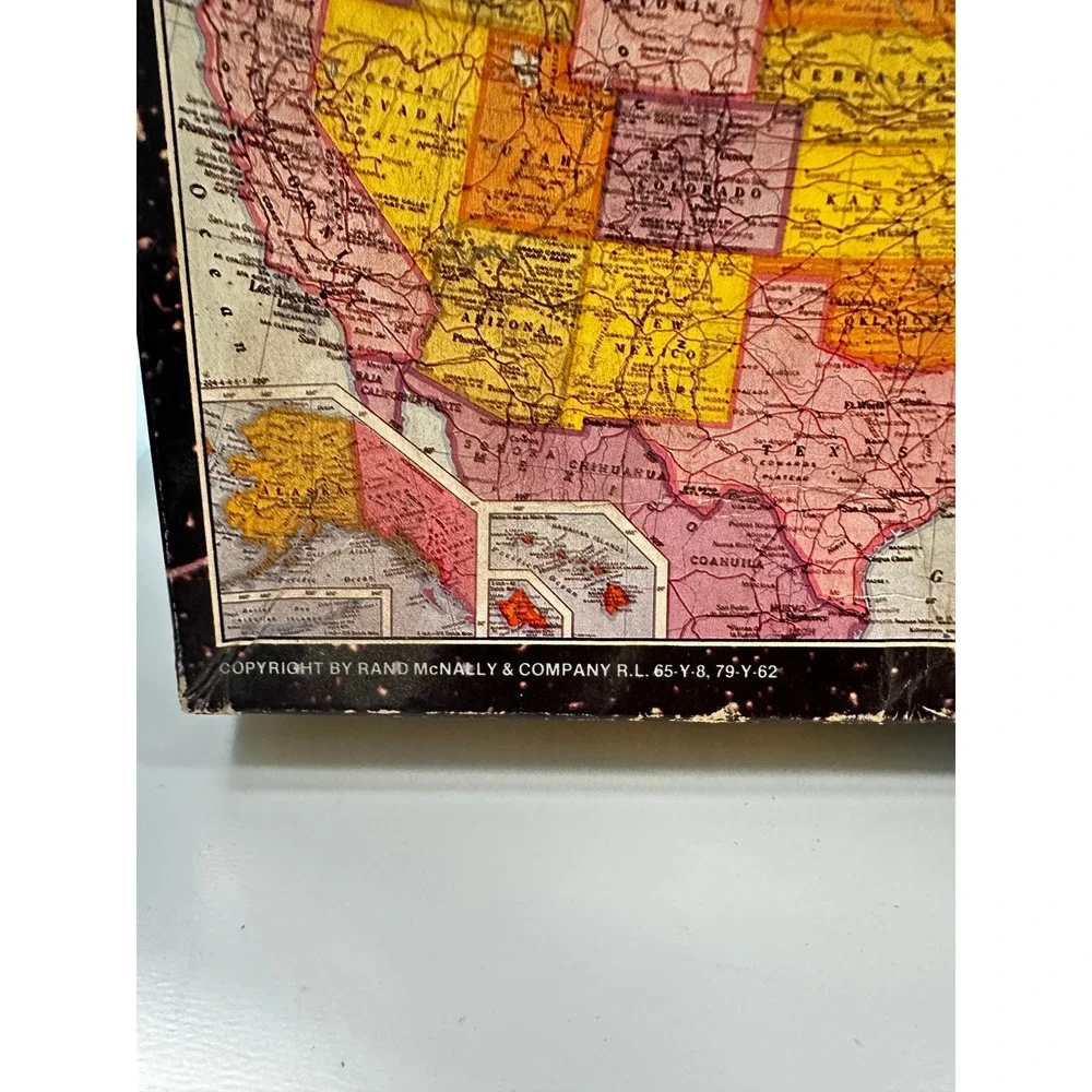 Vintage Rand McNally United States Map Puzzle 63 Pieces Die cut State Lines